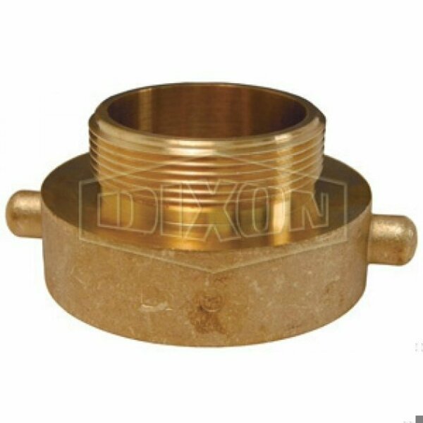 Dixon Pin Lug Hydrant Adapter, 2-1/2 x 1 in, Female NST NH x MNPSH, Brass, Domestic HA2510